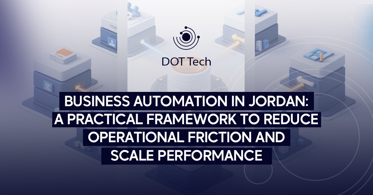 Business automation in Jordan: a practical framework to reduce operational friction and scale performance