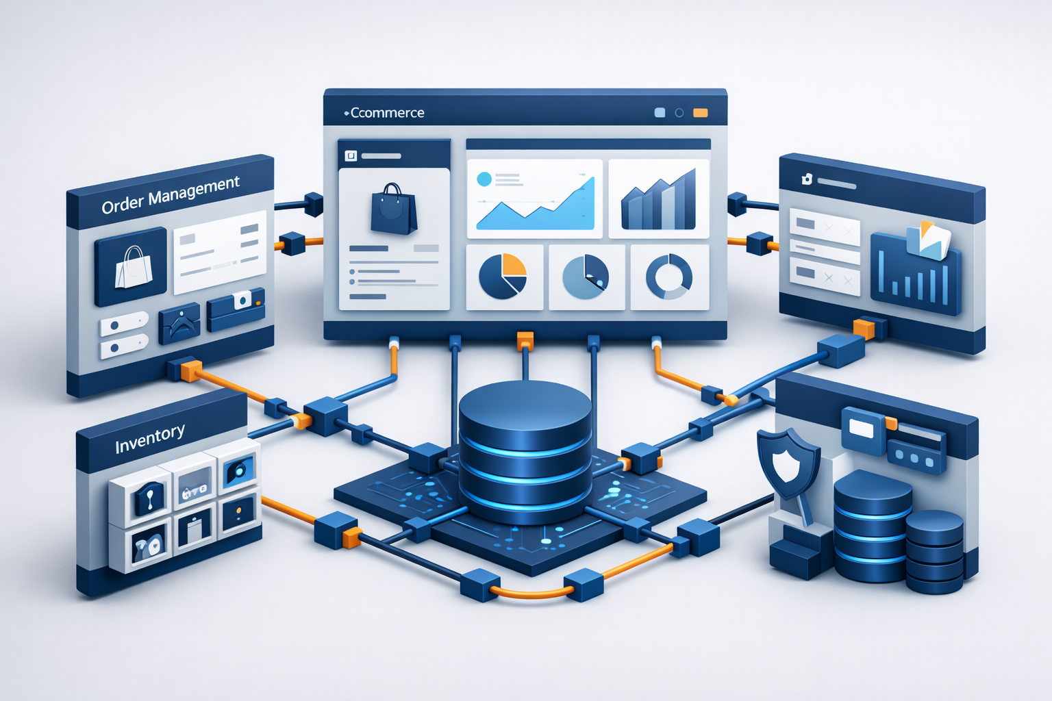 E-commerce website development in Jordan showing ecommerce dashboard with order management and inventory system