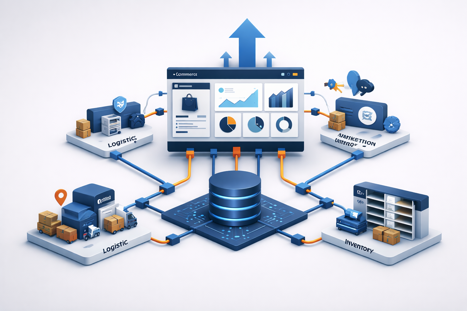 E-commerce website development in Jordan scalable ecommerce system growth visualization