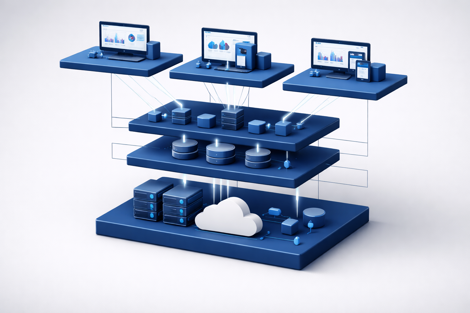 SaaS product development in Jordan multi-tenant cloud infrastructure diagram