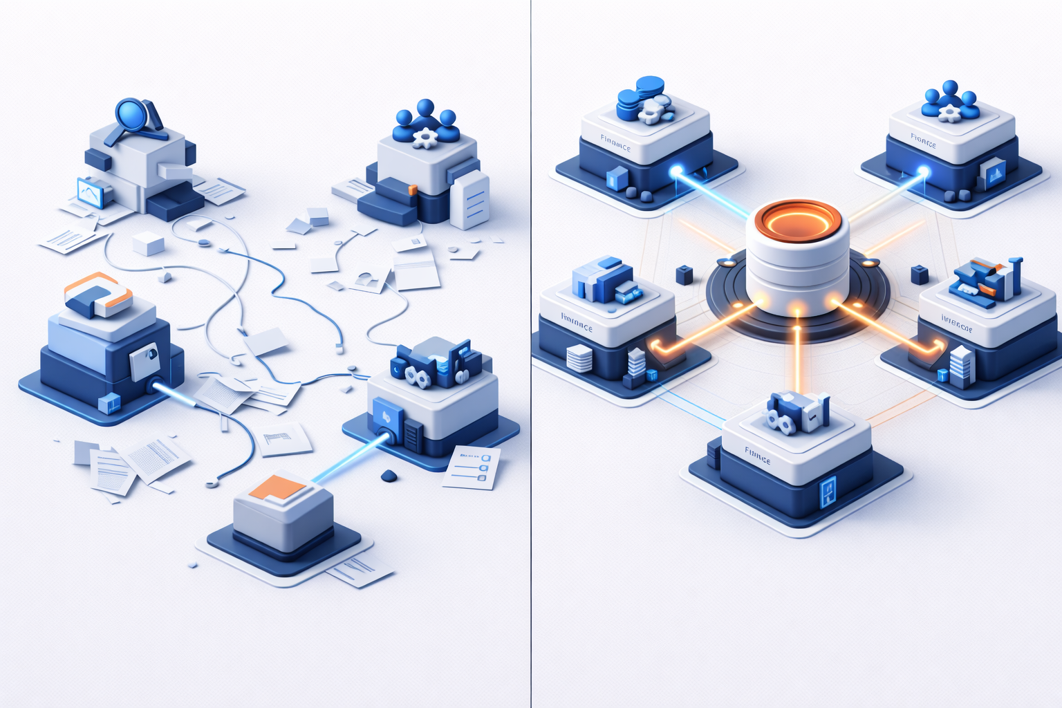 Business automation in Jordan infographic showing manual workflow versus automated workflow