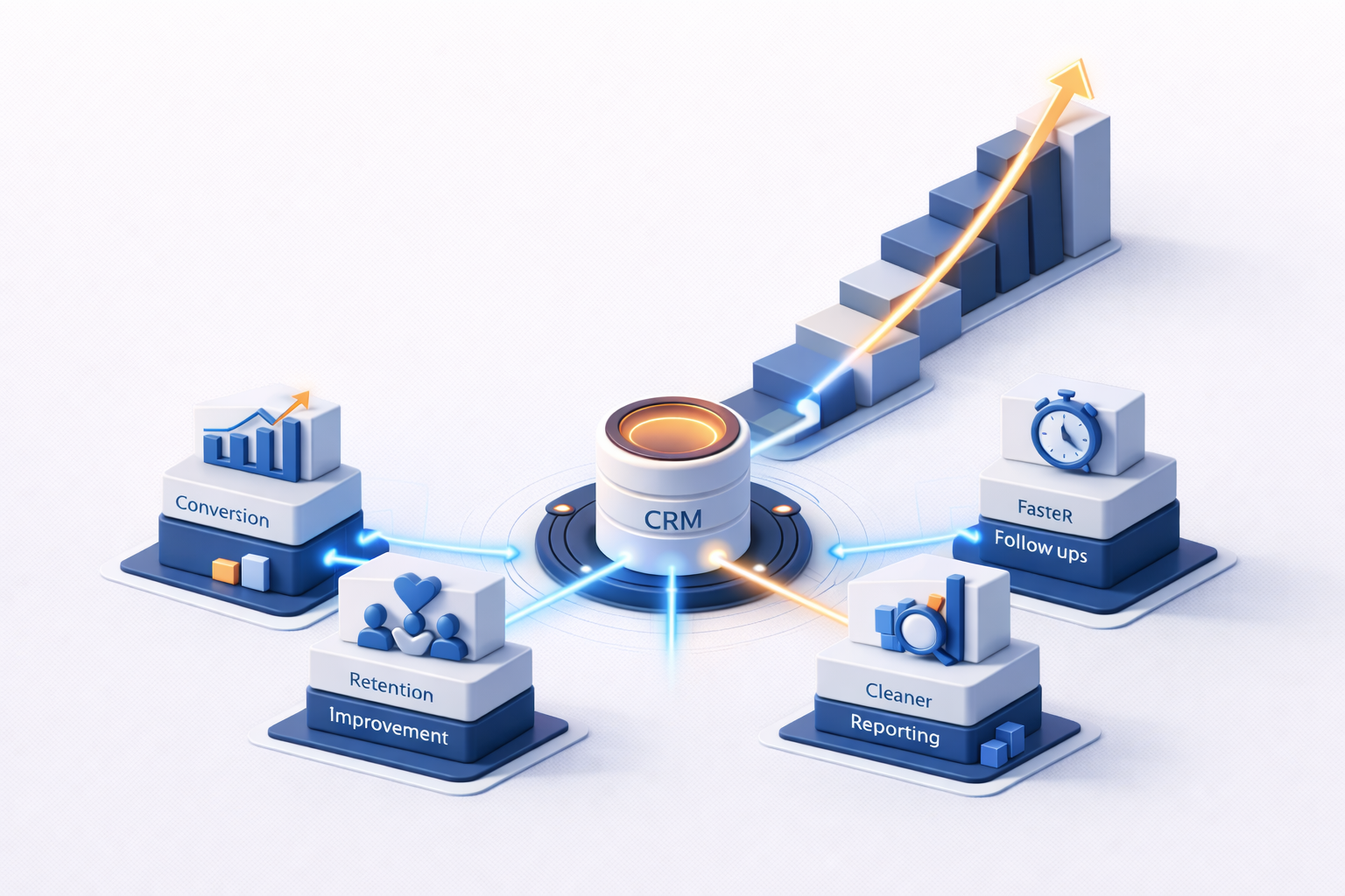 CRM systems for companies in Jordan showing performance growth and KPI impact visualization