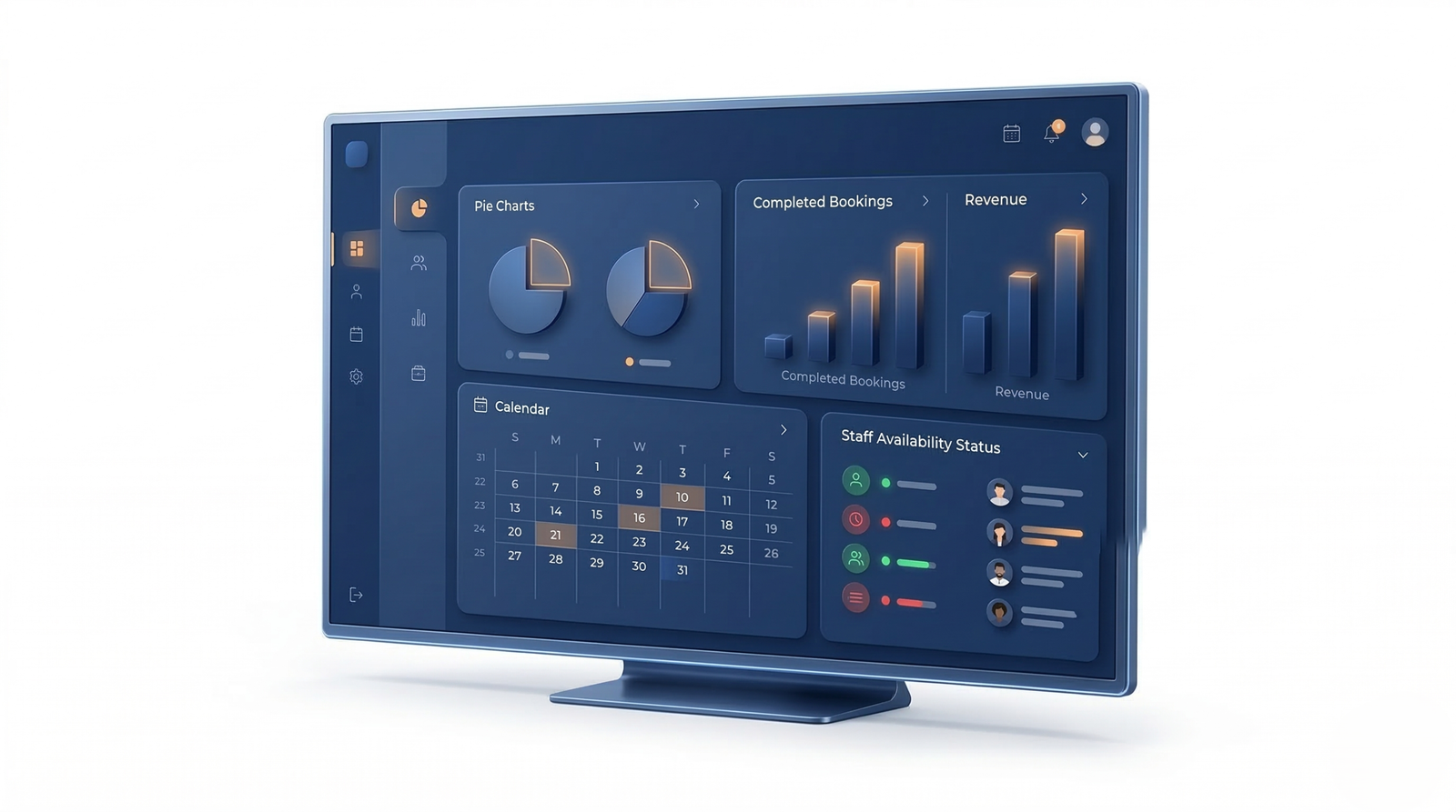 Advanced Admin Dashboard for Service Booking and Revenue Analytics in Jordan
